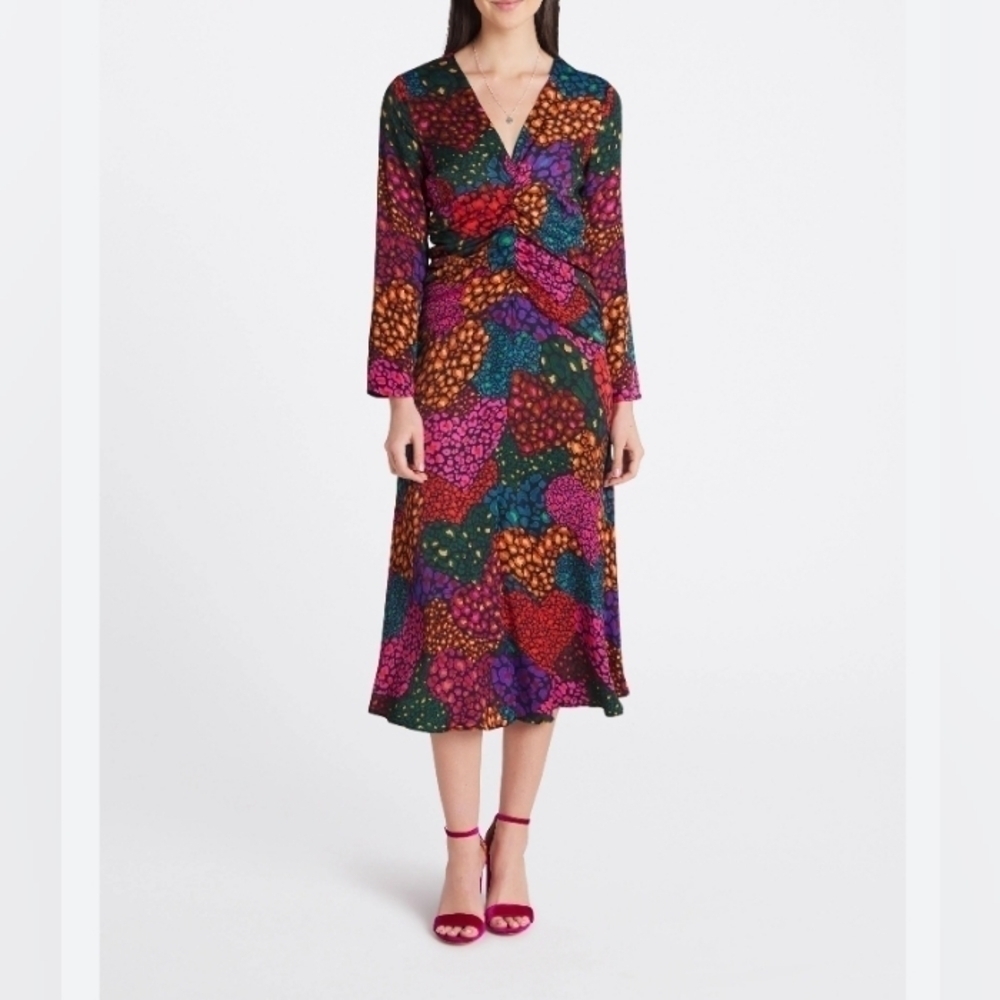 FARM RIO heart midi dress
